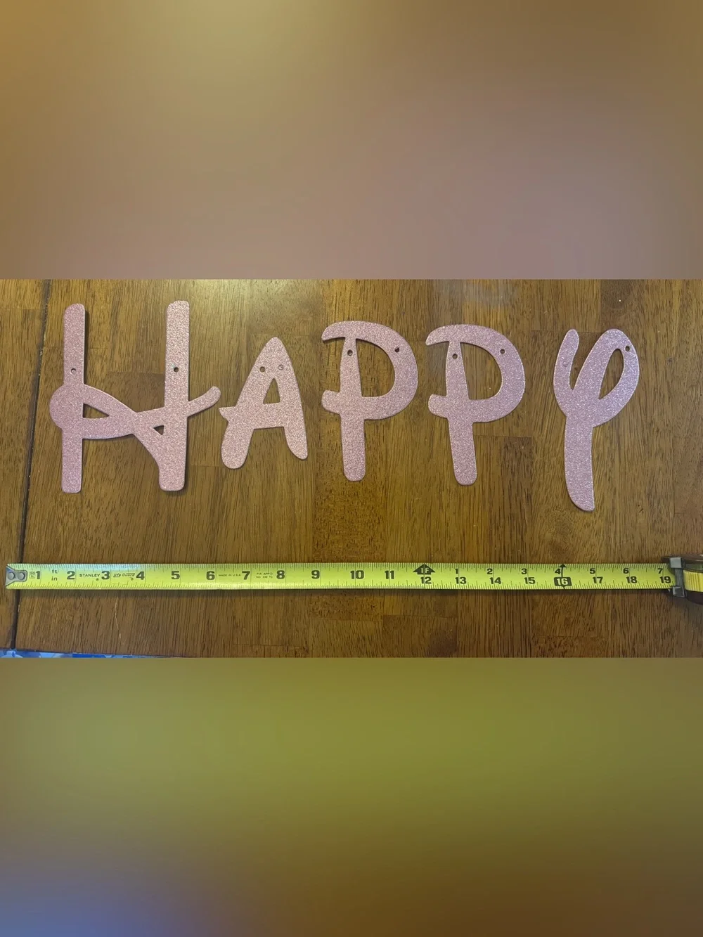 Minnie Mouse Pink 'Happy Birthday' Glitter Banner - Party Decoration